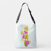 Tulpenlelie bloemig crossbody tas (Achterkant)