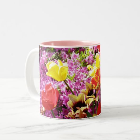 TulpenMok Tweekleurige Koffiemok (Voorkant links)