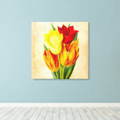 Tulpenoliesschilderij Canvas Afdruk (Insitu (Houten vloer))