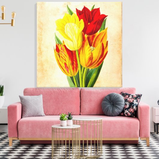 Tulpenoliesschilderij Canvas Afdruk (Insitu (Woonkamer))