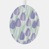 Tulpenontwerp: bleke violette bloemen. glas ornament (Voorkant Rechts)