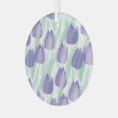 Tulpenontwerp: bleke violette bloemen. glas ornament (Voorkant links)