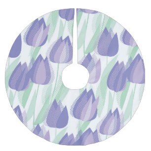 Tulpenontwerp: bleke violette bloemen. kerstboom rok