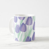 Tulpenontwerp: bleke violette bloemen. koffiemok (Voorkant links)