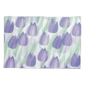 Tulpenontwerp: bleke violette bloemen. kussensloop (Achterkant)