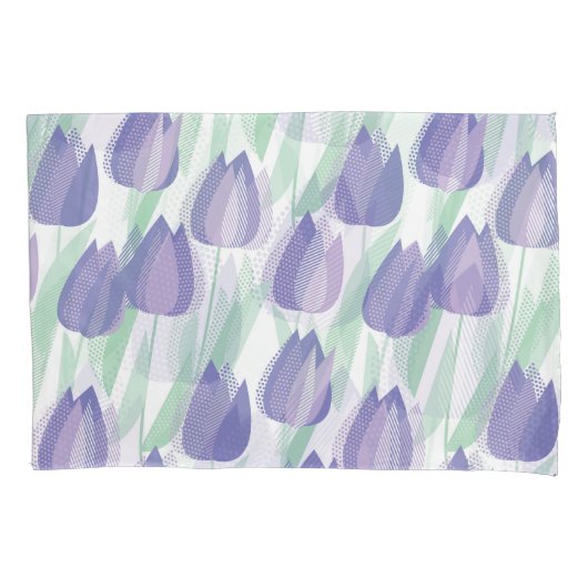 Tulpenontwerp: bleke violette bloemen. kussensloop (Voorkant)
