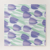 Tulpenontwerp: bleke violette bloemen. legpuzzel (Horizontaal)