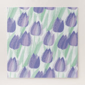Tulpenontwerp: bleke violette bloemen. legpuzzel (Verticaal)