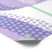Tulpenontwerp: bleke violette bloemen. poster (Hoek)