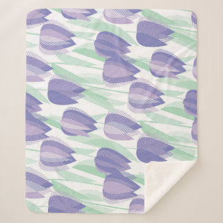 Tulpenontwerp: bleke violette bloemen. sherpa deken