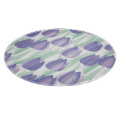 Tulpenontwerp: bleke violette bloemen. snijplank (Hoek)