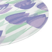 Tulpenontwerp: bleke violette bloemen. snijplank (Hoek)