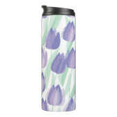 Tulpenontwerp: bleke violette bloemen. thermosbeker (Geroteerd rechts)