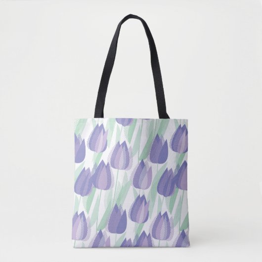 Tulpenontwerp: bleke violette bloemen. tote bag (Voorkant)