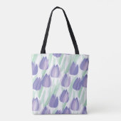 Tulpenontwerp: bleke violette bloemen. tote bag (Achterkant)