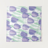 Tulpenontwerp: bleke violette bloemen. wandkleed (Voorkant (horizontaal))