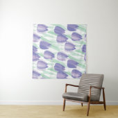 Tulpenontwerp: bleke violette bloemen. wandkleed (In Situ (horizontaal))