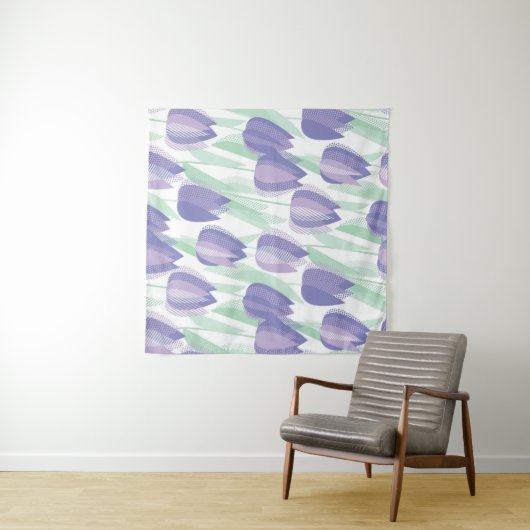 Tulpenontwerp: bleke violette bloemen. wandkleed (In Situ (horizontaal))