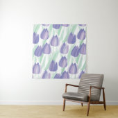 Tulpenontwerp: bleke violette bloemen. wandkleed (In situ)