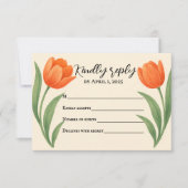Tulpenparadijs RSVP-kaart RSVP Kaartje (Voorkant)