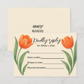Tulpenparadijs RSVP-kaart RSVP Kaartje (Voorkant / Achterkant)
