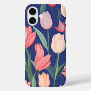 Tulpenpatroon. iPhone 16 Plus Hoesje