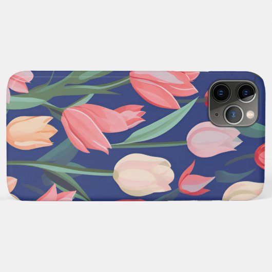 Tulpenpatroon. Case-Mate iPhone Case (Achterkant (horizontaal))