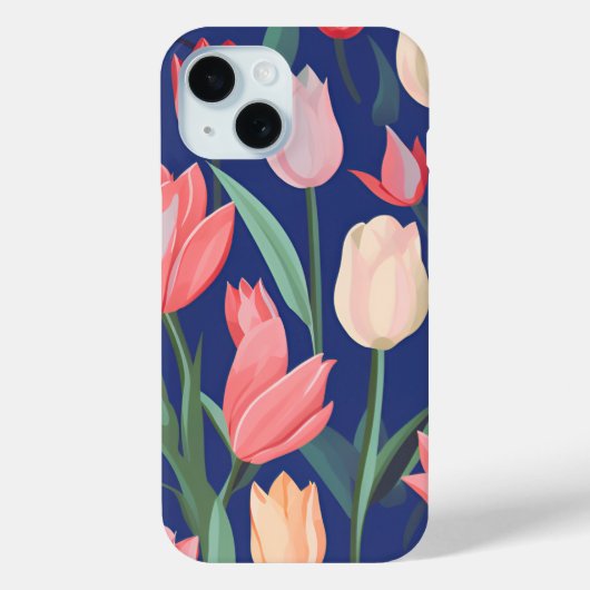 Tulpenpatroon. Case-Mate iPhone Case (Achterkant)