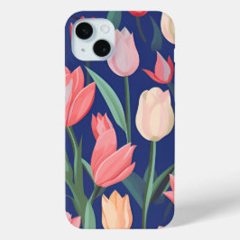 Tulpenpatroon. iPhone 15 Mini Hoesje
