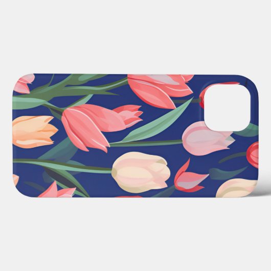 Tulpenpatroon. Case-Mate iPhone Case (Achterkant (horizontaal))