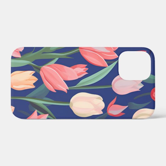 Tulpenpatroon. Case-Mate iPhone Case (Achterkant (horizontaal))