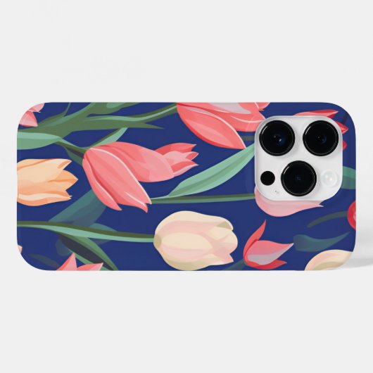 Tulpenpatroon. Case-Mate iPhone Case (Achterkant (horizontaal))