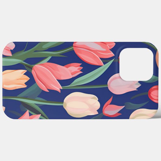 Tulpenpatroon. Case-Mate iPhone Case (Achterkant (horizontaal))