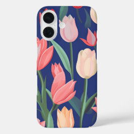 Tulpenpatroon. iPhone 16 Hoesje