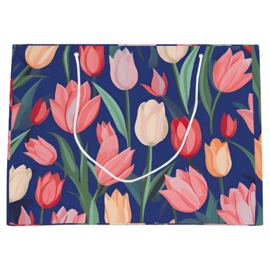 Tulpenpatroon. Groot Cadeauzakje (Voorkant)