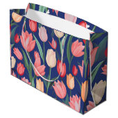 Tulpenpatroon. Groot Cadeauzakje (Achterkant Gekanteld)