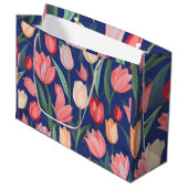 Tulpenpatroon. Groot Cadeauzakje (Voorkant Gekanteld)