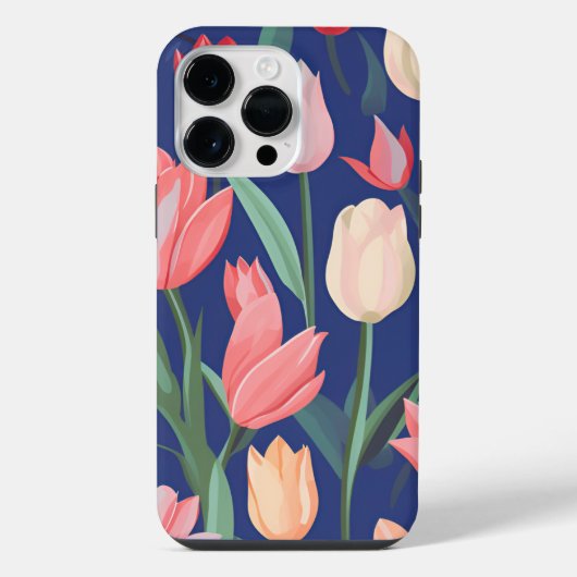 Tulpenpatroon. iPhone Hoesje (Achterkant)