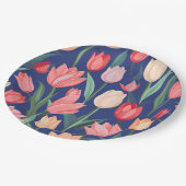 Tulpenpatroon. Papieren Bordje (Gekanteld)