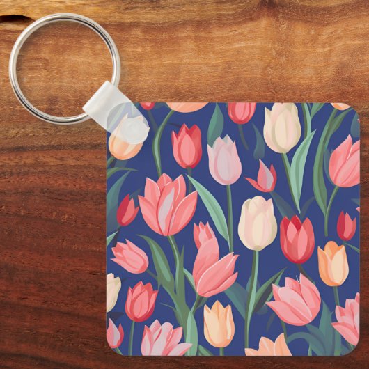 Tulpenpatroon. Sleutelhanger (Voorkant)