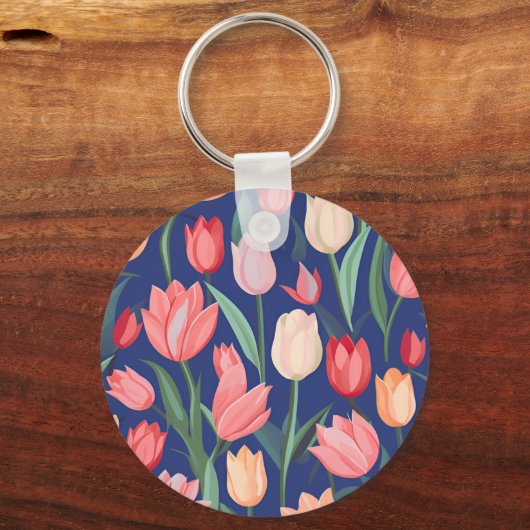 Tulpenpatroon. Sleutelhanger (Achterkant)