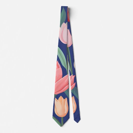 Tulpenpatroon. Stropdas (Voorkant)