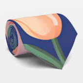Tulpenpatroon. Stropdas (Opgerold)