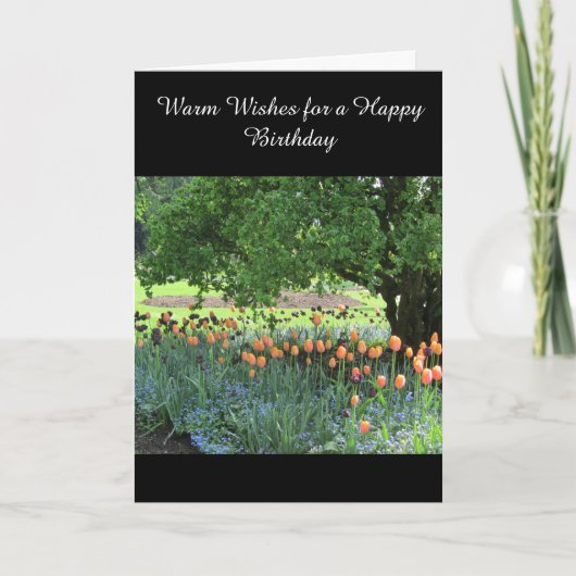 Tulpenperk Verjaardagswens Kaart (Voorkant)