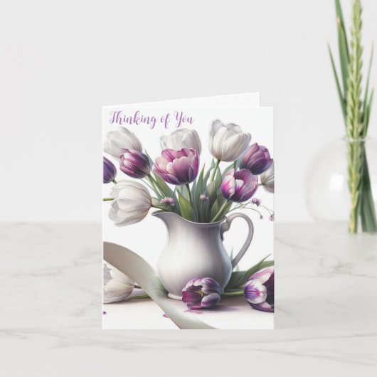 Tulpenpitcher 'Denk aan jou' Kaart (Voorkant)