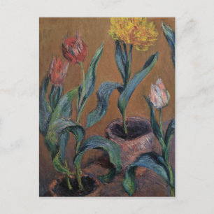Tulpenpotten van het Claude Monet-Briefkaart Briefkaart