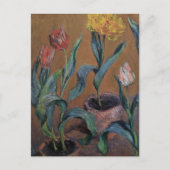 Tulpenpotten van het Claude Monet-Briefkaart Briefkaart (Voorkant)