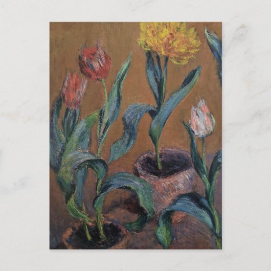 Tulpenpotten van het Claude Monet-Briefkaart Briefkaart (Voorkant)