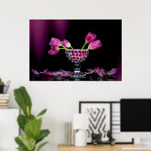 Tulpenpracht in Roze Poster (Thuiskantoor)