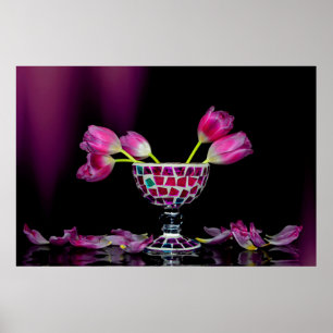 Tulpenpracht in Roze Poster